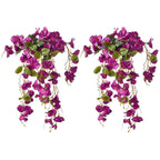 Pink UV Resistant Hibiscus Flower Hanging Decor Set of for outdoor garden patio by IPOPU