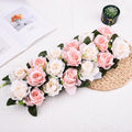 Pink artificial rose floral arrangement wedding table centerpiece party decor