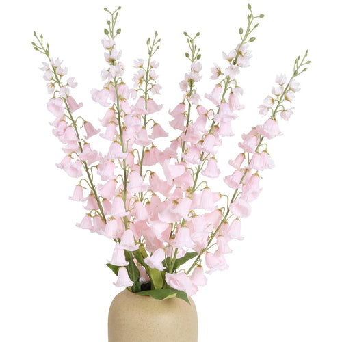Pink artificial lily of the valley 6pcs 37in bouquet for wedding bridal party home decor