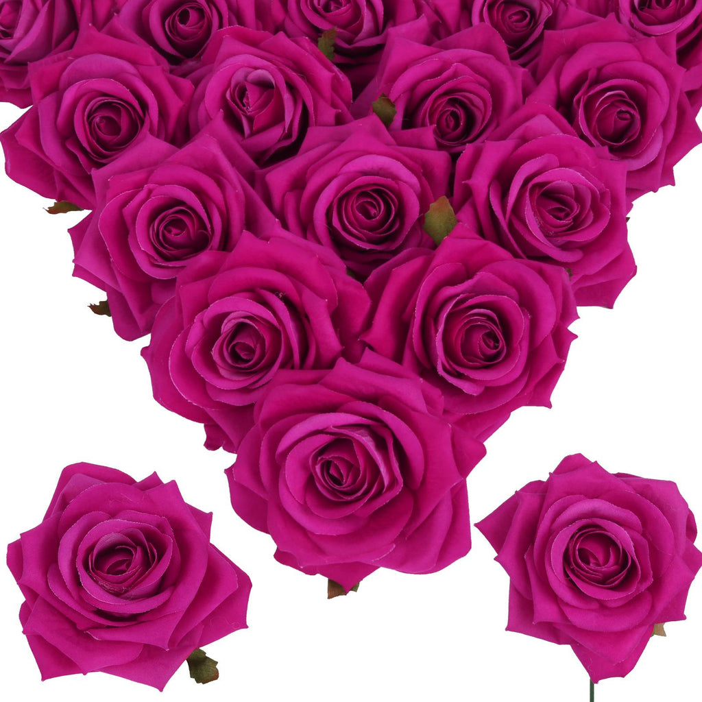 Pink artificial velvet roses 16pcs 4.3 inch for wedding bouquet centerpiece home decor