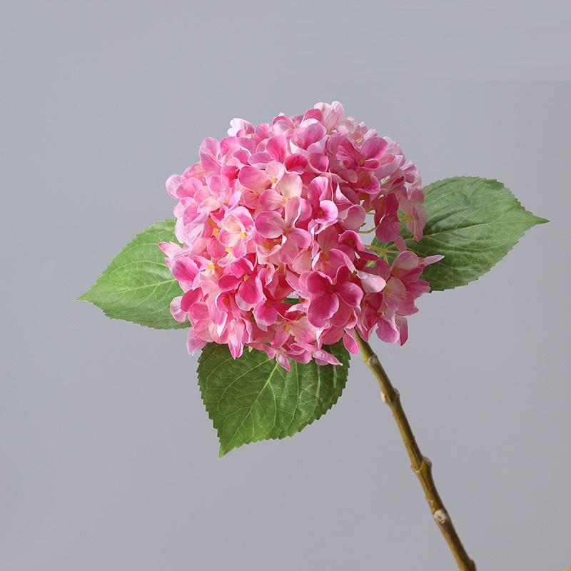 Pink 17 inch hydrangea artificial flowers 4pcs for home decor wedding party centerpiece