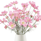 Pink artificial cosmos wildflowers 6pcs 24 inch for wedding party home kitchen decoration