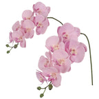 Pink real touch phalaenopsis orchid branches 34 inch 2pcs for wedding home party bridal shower decor