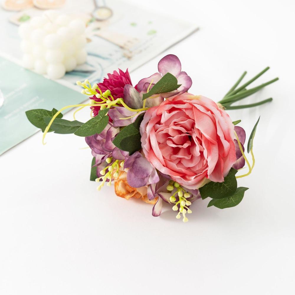 Pink artificial flowers 2 bouquets set for DIY wedding party home decor baby shower