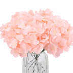 Pink real touch faux hydrangea flowers 10pcs with stems for wedding home party decor