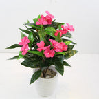 Pink artificial greenery bouquet for patio hanging basket porch garden pot decor