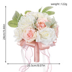 Pink artificial wedding bouquet for bride bridesmaids bridal bouquet silk flowers wedding decor