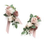 Pink artificial flower corsage set 2pcs for wedding prom homecoming mother daughter