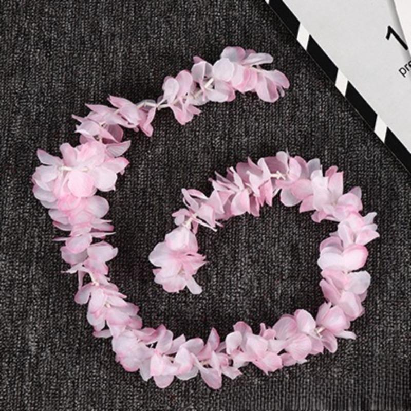 Pink artificial orchid cherry blossom vine handmade hanging garland for wedding decoration