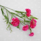 Pink artificial carnation flowers with stems 2pcs for wedding home table centerpiece decor