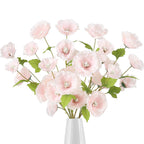 Pink artificial poppy flowers 6pcs 32 inch for wedding home party table centerpiece decoration