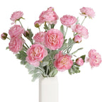 Pink artificial peony rose combo bouquet 6pcs for home table kitchen wedding party farmhouse decor
