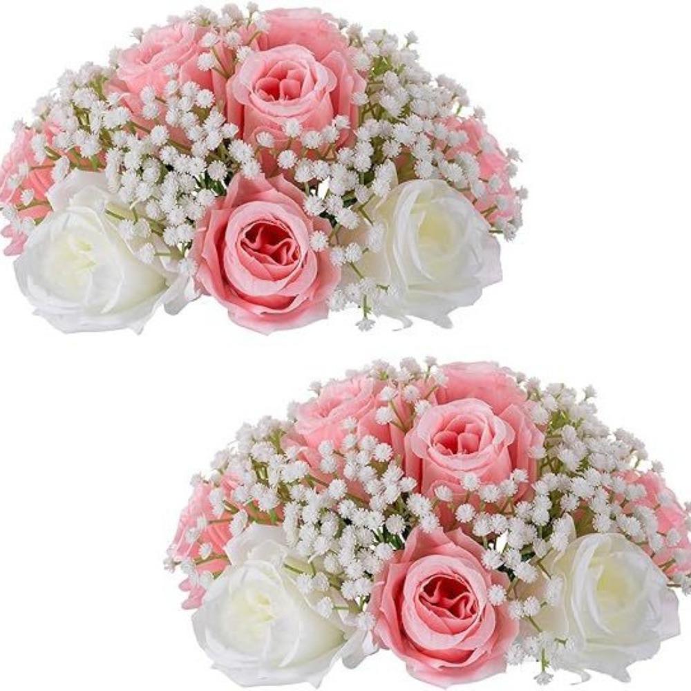 Pink rose flower ball centerpiece artificial flowers wedding table decor