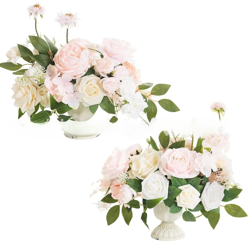 Pink wedding flower ball garland 2pcs artificial centerpiece table display wedding decor