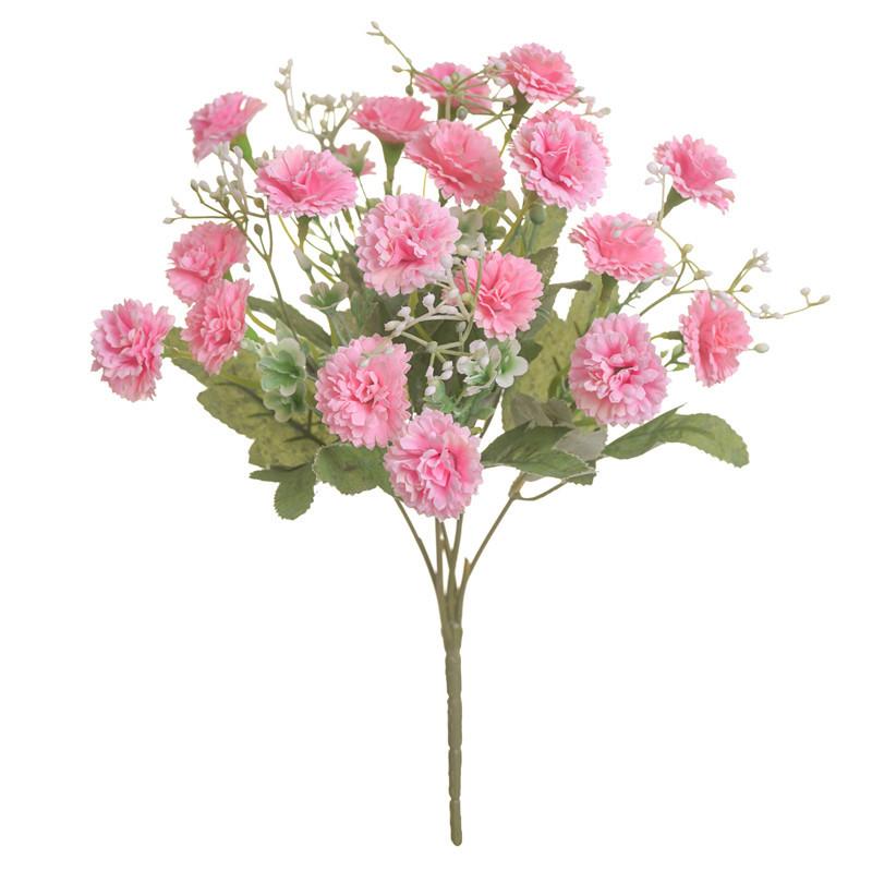Pink bulk carnation artificial flowers with stems for wedding home hotel outdoor decor