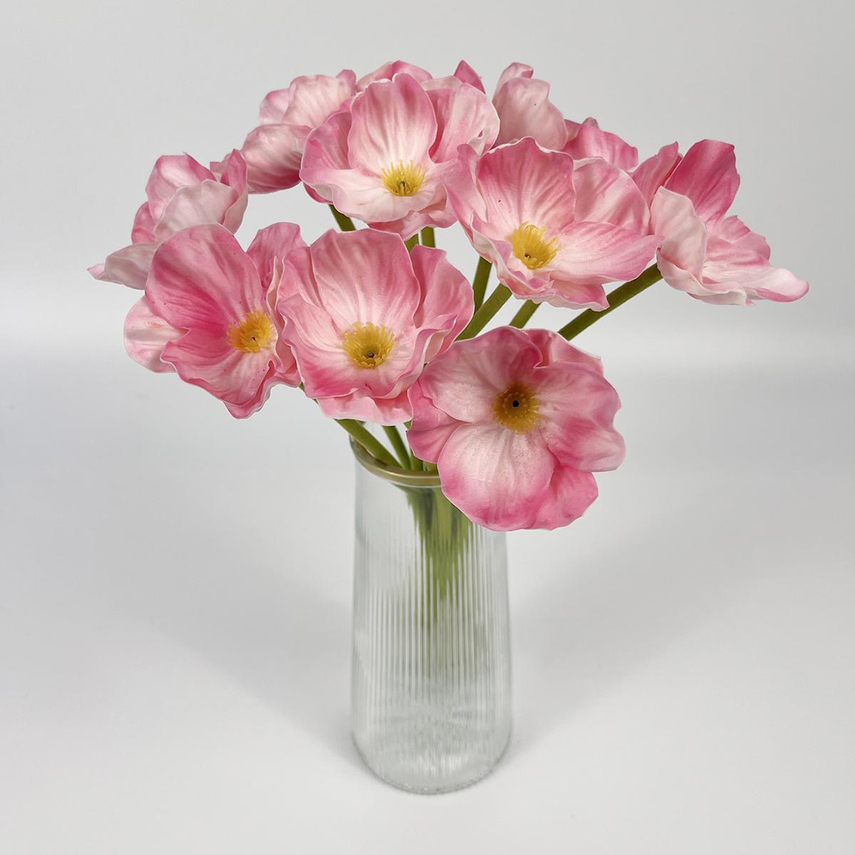 Pink artificial fake flowers bouquet for home decoration wedding decor accessories
