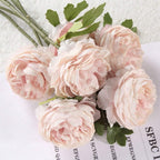 Pink artificial silk peony flowers for wedding bouquet wreath home decor centerpiece