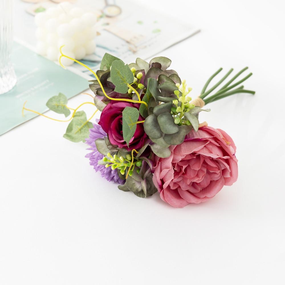 Pink red artificial flowers 2 bouquets set for DIY wedding party home decor baby shower