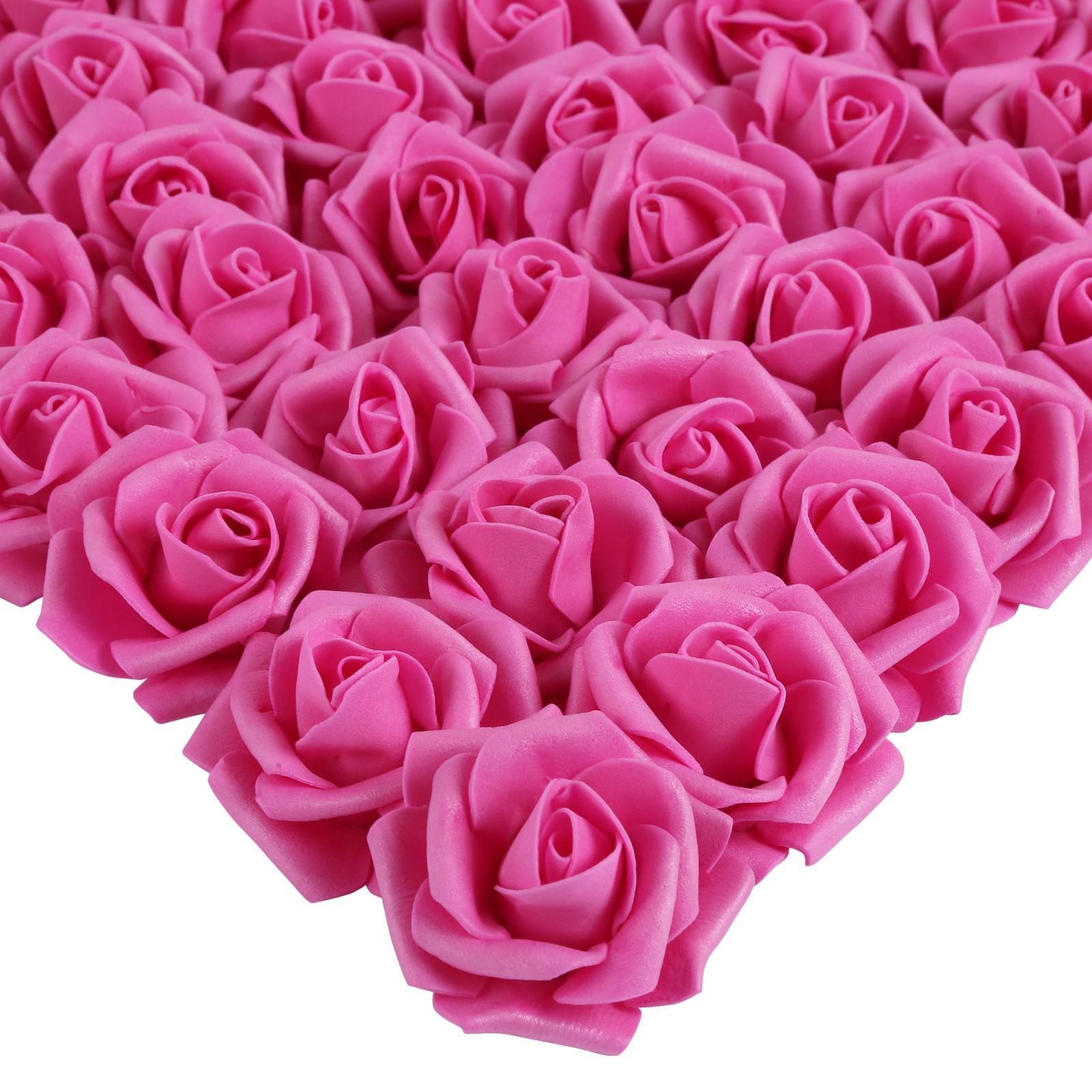 Pink red artificial stemless foam rose heads 200pcs for wedding DIY party home decor