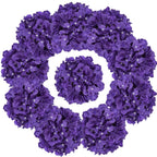 Purple artificial hydrangea flower heads 10pcs for wedding centerpiece party DIY decor