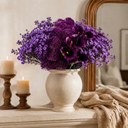 Purple Baby's Breath Allium Calla Lily Wedding Stems – Set of 34