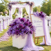 Purple Baby's Breath Allium Calla Lily Wedding Stems – Set of 34