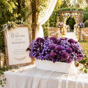 Purple Baby's Breath Allium Calla Lily Wedding Stems – Set of 34