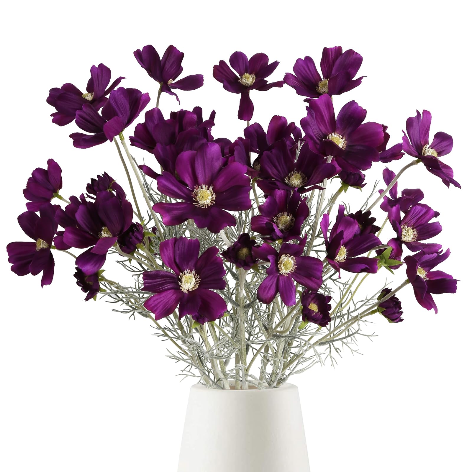 Purple artificial cosmos wildflowers 6pcs 24 inch for wedding party home kitchen decoration
