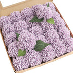 Purple foam artificial flowers 25pcs for wedding centerpiece graduation baby shower decor