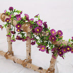 Purple artificial daisy flower vine garland 6.9ft wedding arch party indoor outdoor decor