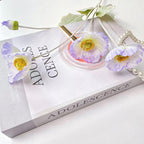 Purple silk artificial poppy flowers 8pcs with stem for wedding party table centerpiece home decor