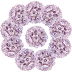 Purple artificial hydrangea flower heads 10pcs for wedding centerpiece party DIY decor