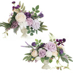 Purple wedding flower ball garland 2pcs artificial centerpiece table display wedding decor