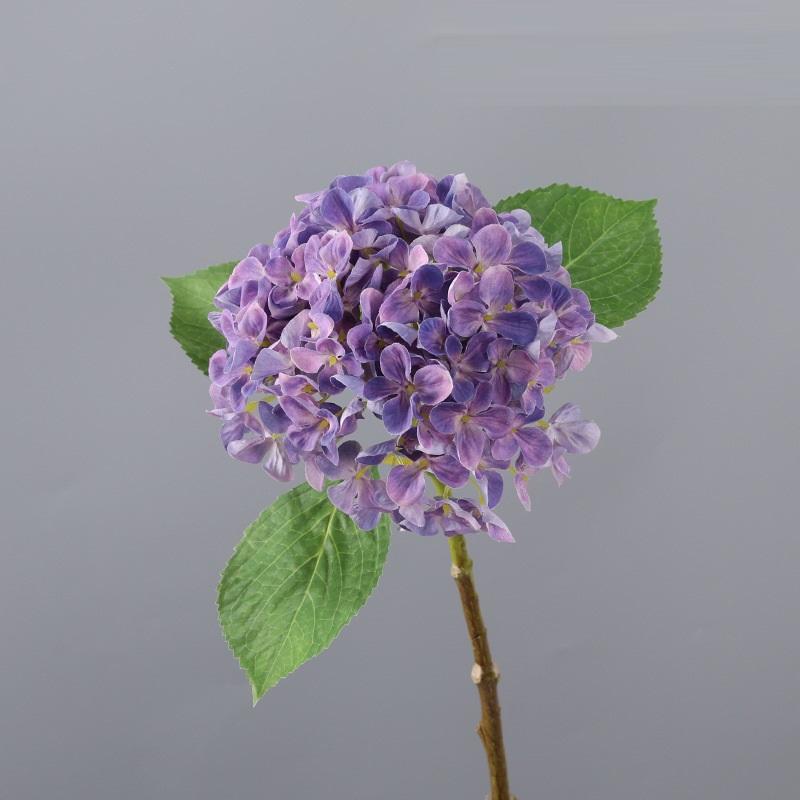 Purple 17 inch hydrangea artificial flowers 4pcs for home decor wedding party centerpiece