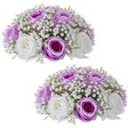 Purple Rose Flower Ball Centerpieces 2pcs for wedding table party by IPOPU