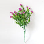 Purple pink artificial eucalyptus lotus fake flowers 4pcs for wedding flower wall decor