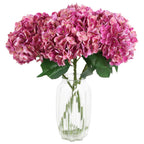 Purplish red real touch latex hydrangea 4pcs 21 inch for wedding centerpiece home decor