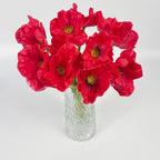 Red artificial fake flowers bouquet for home decoration wedding decor accessories