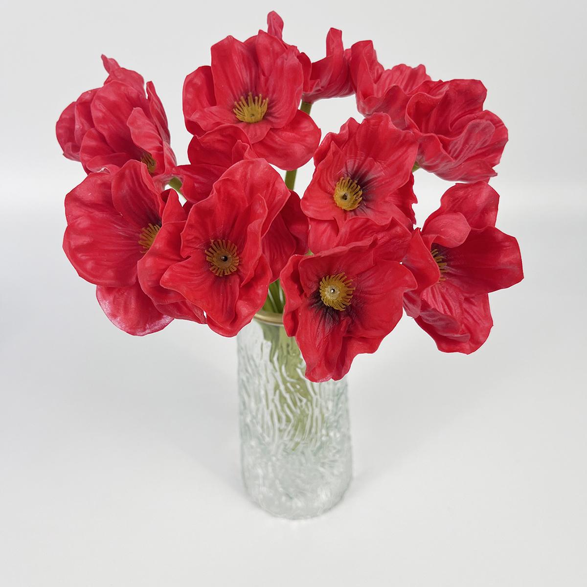 Red artificial fake flowers bouquet for home decoration wedding decor accessories