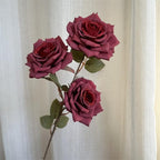 Red large artificial rose branch for wedding bouquet and romantic decor