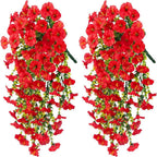 Red Eucalyptus & Morning Glory Wall Hanging for home porch garden by IPOPU