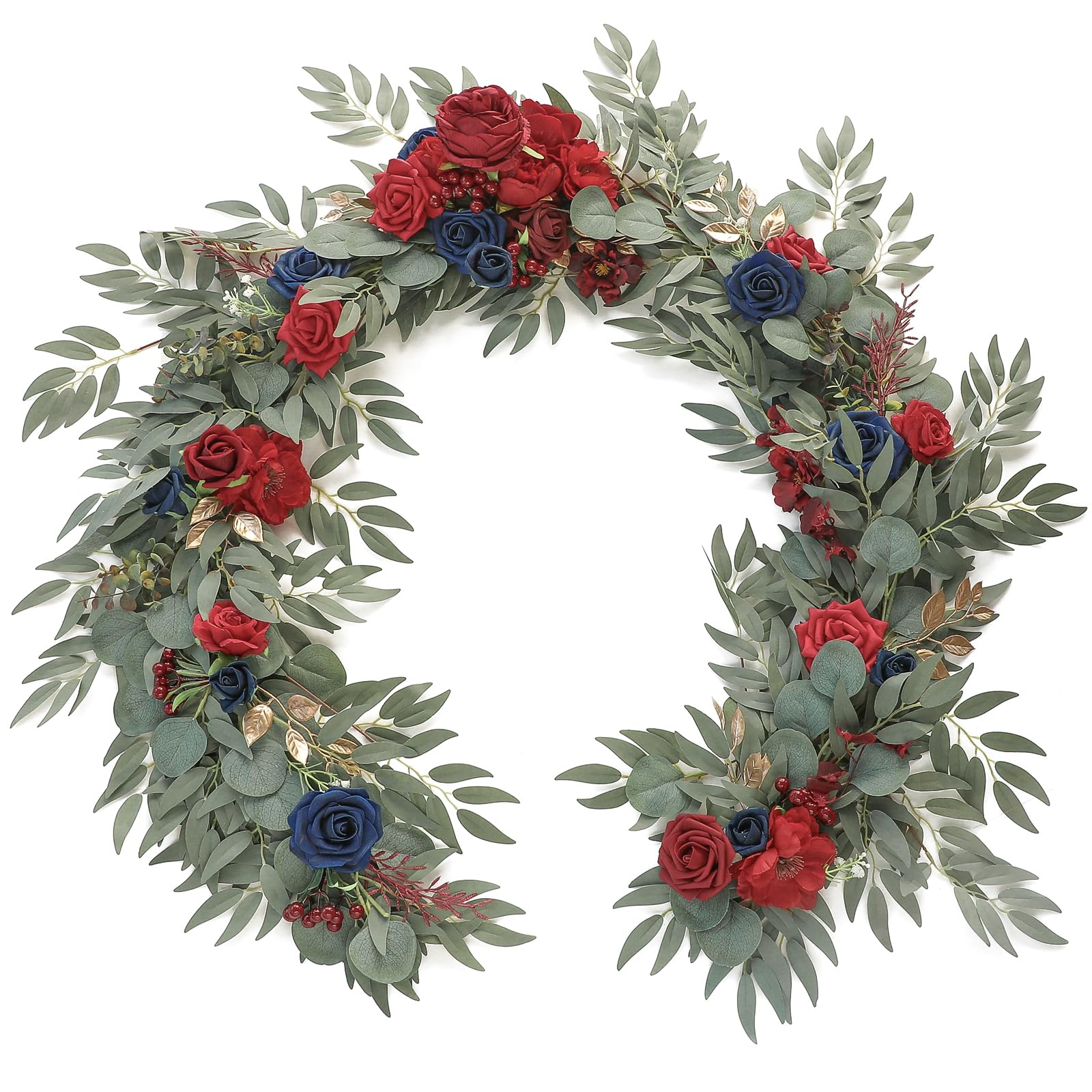 Red artificial floral sphere centerpiece for wedding table party home display ornament decor