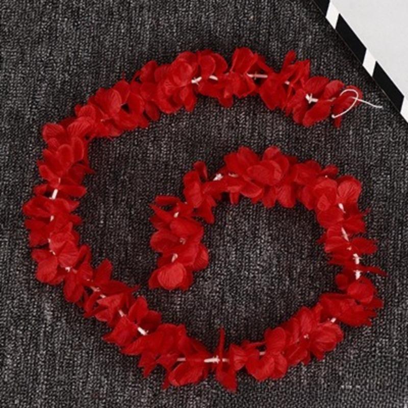 Red artificial orchid cherry blossom vine handmade hanging garland for wedding decoration