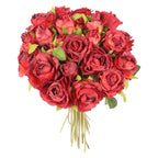 Red artificial rose peony flower bunches 2 packs for DIY wedding home decor event