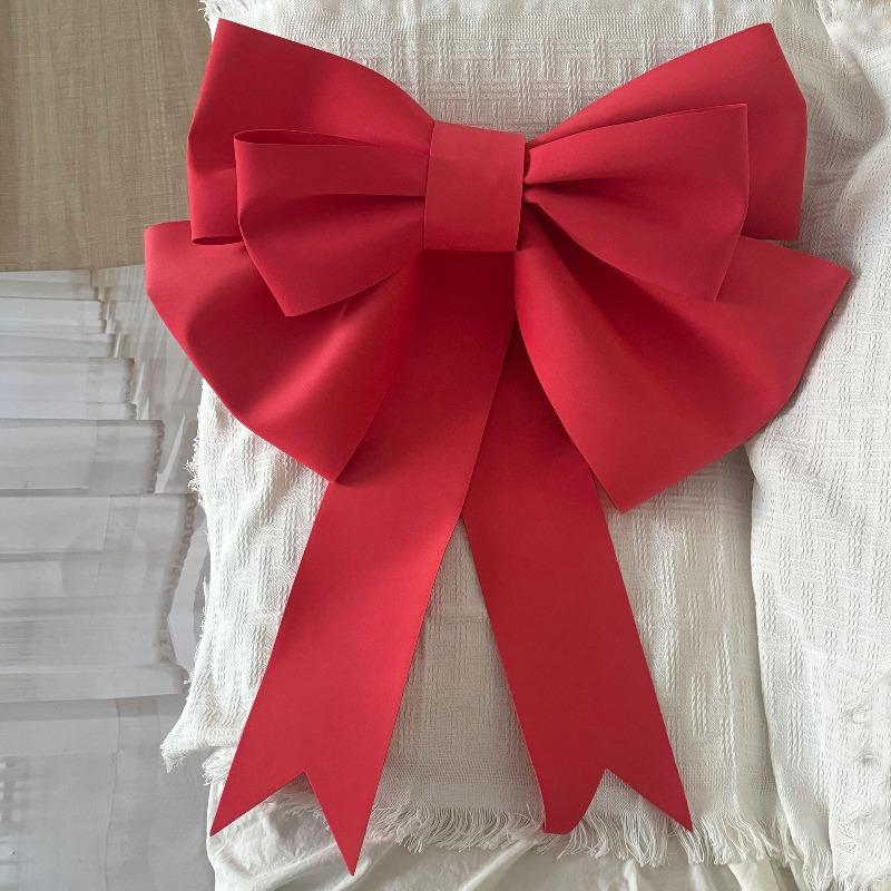 Red giant DIY large bow decoration set of 2 for wedding birthday Christmas and storefront display
