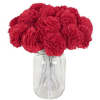 Red artificial carnation flowers 16pcs for wedding bouquet home table decor Mother's Day