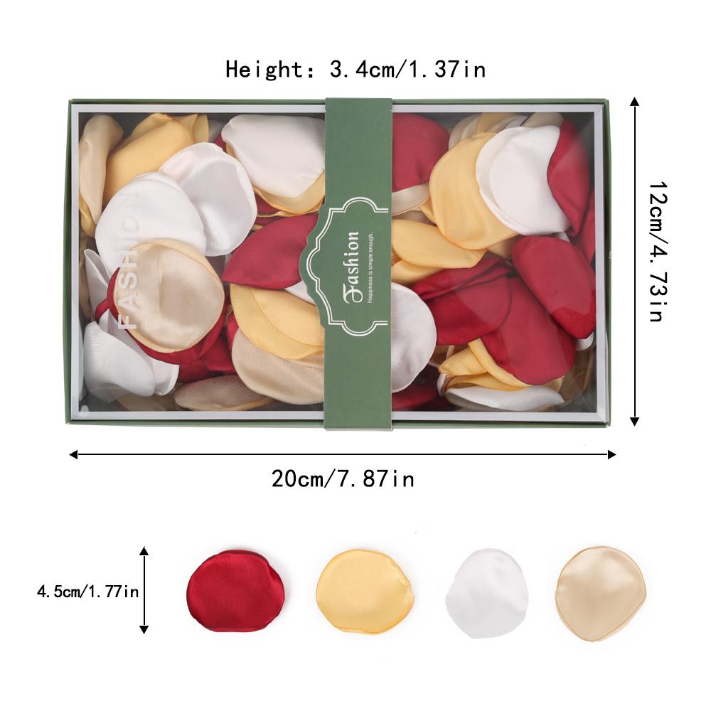 Red gold faux flower petals for wedding aisle flower girl basket table scatter decor