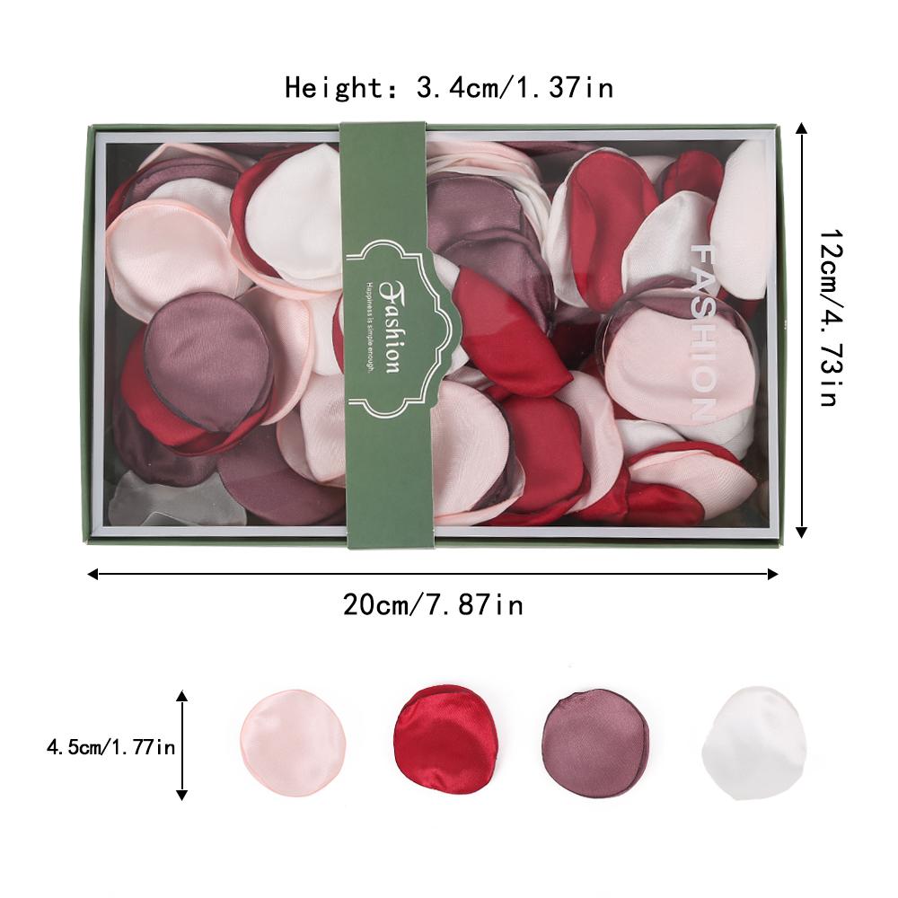 Red white faux flower petals for wedding aisle flower girl basket table scatter decor