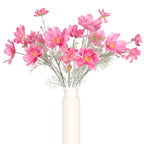 Rose red artificial cosmos daisy flowers 6pcs 30 inch long stem for wedding tall vase party decor