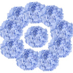 Sky blue artificial hydrangea flower heads 10pcs for wedding centerpiece DIY decor